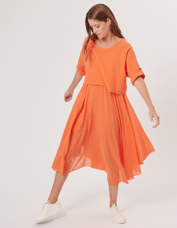 DRESS 2IN1 HINESETE - Orange